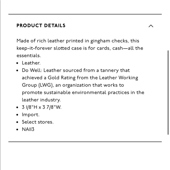 Madewell the leather card case gingham edition - Picture 8 of 13